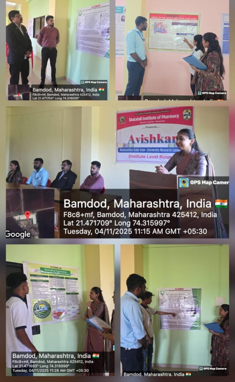 “अविष्कार २०२६” – शताब्दी इन्स्टिट्यूट ऑफ फार्मसी, बामडोद येथे संशोधनाधिष्ठित उपक्रमाचा यशस्वी समारोप